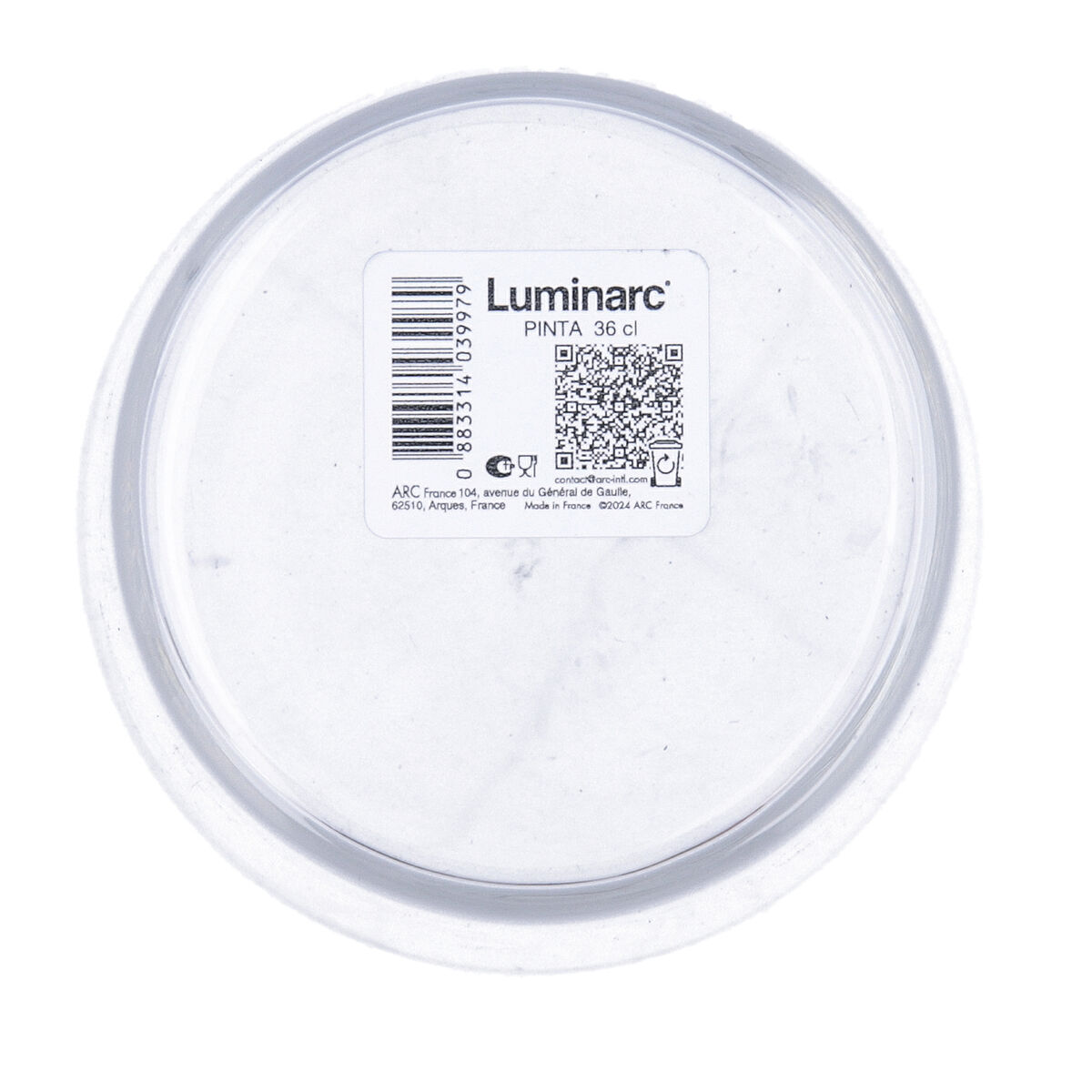 Beer Glass Luminarc Pinta Transparent Glass 360 ml (6 Units)
