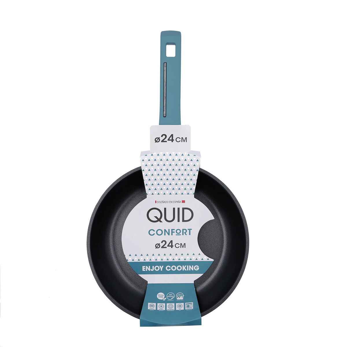 Pan Quid Confort Blue Metal  24 cm (6 Units)