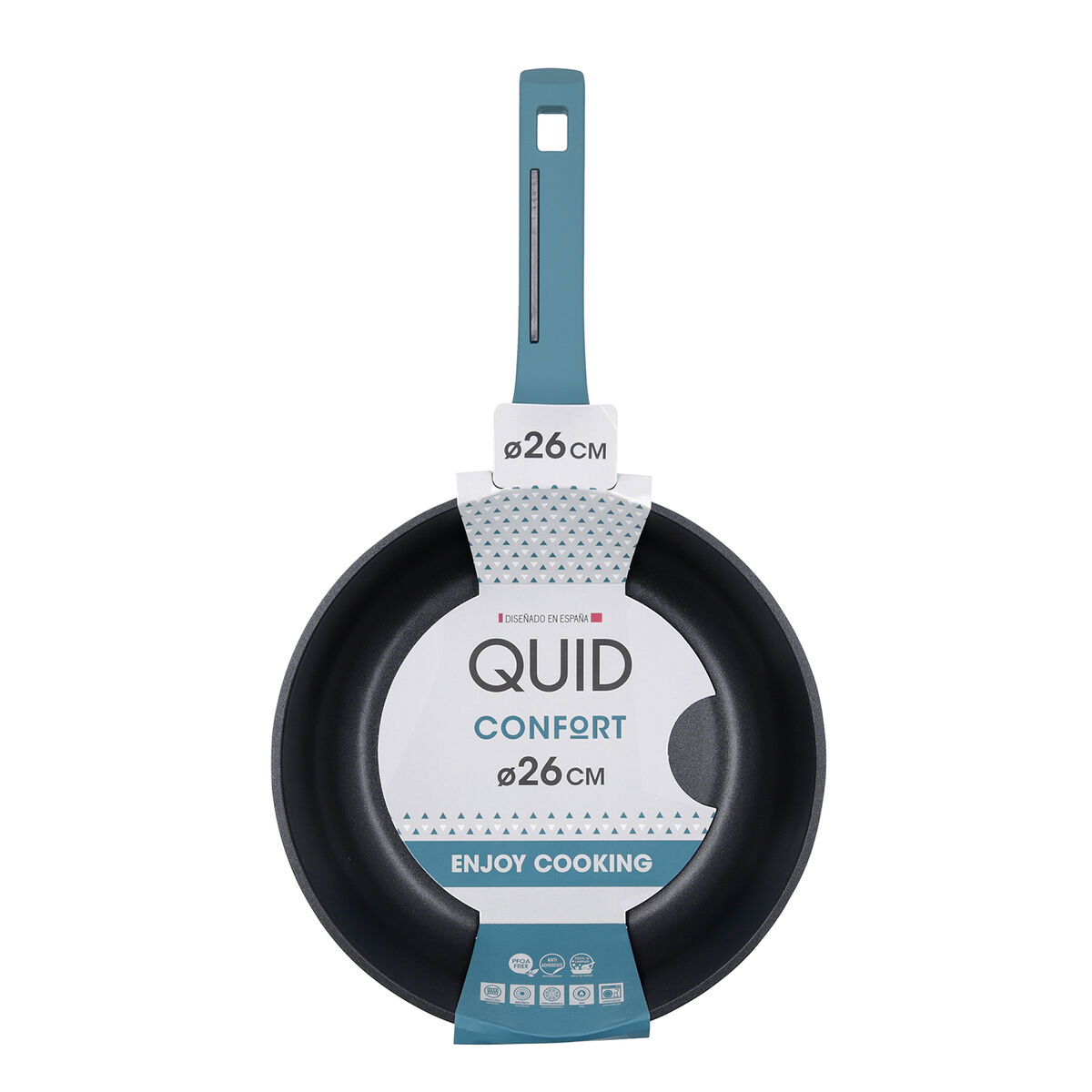 Pan Quid Confort Blue Metal  26 cm (6 Units)