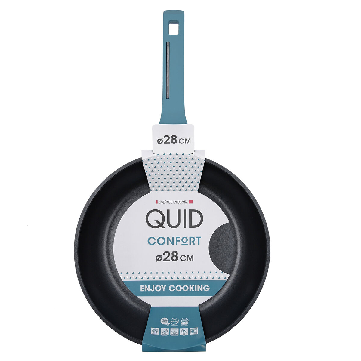 Pan Quid Confort Blue Metal  28 cm (6 Units)