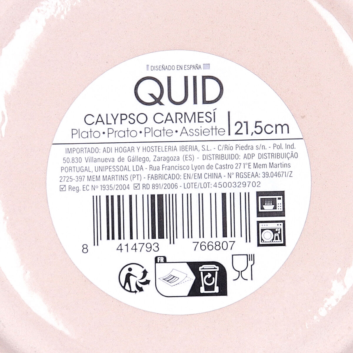 Deep Plate Quid Calypso Terracotta Ceramic  21,5 cm (12 Units)