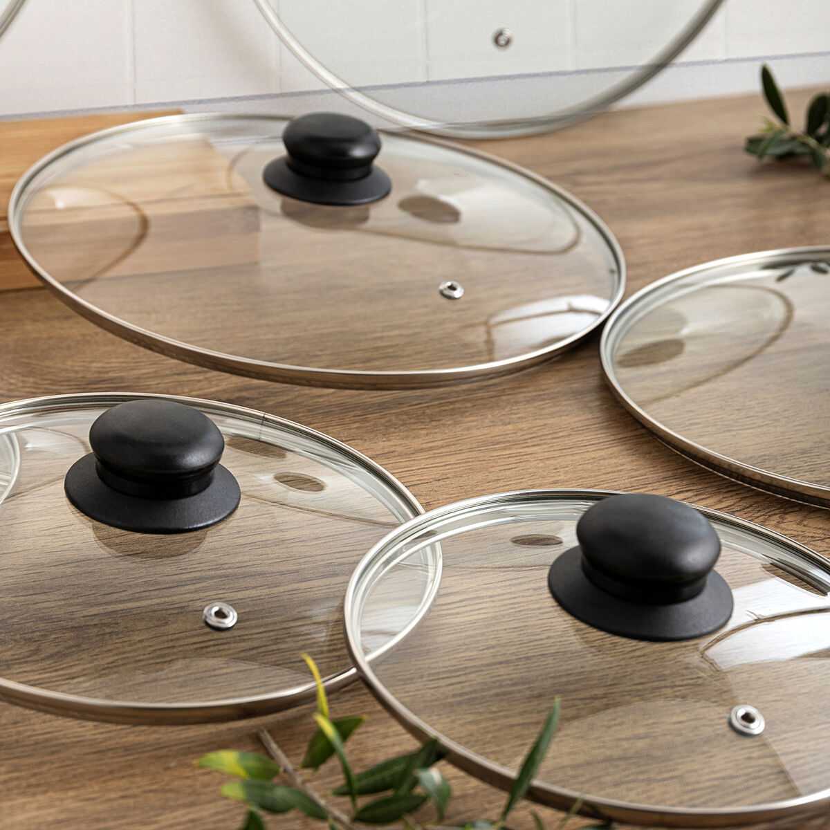 Pan lid Quid Renova Transparent Glass  36 cm (6 Units)