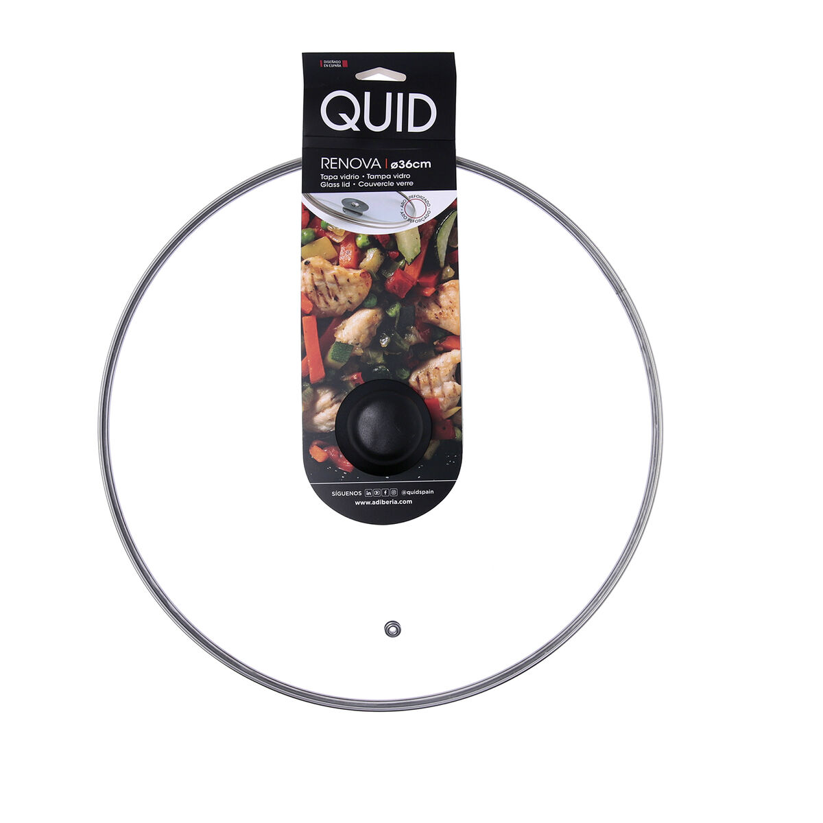 Pan lid Quid Renova Transparent Glass  36 cm (6 Units)