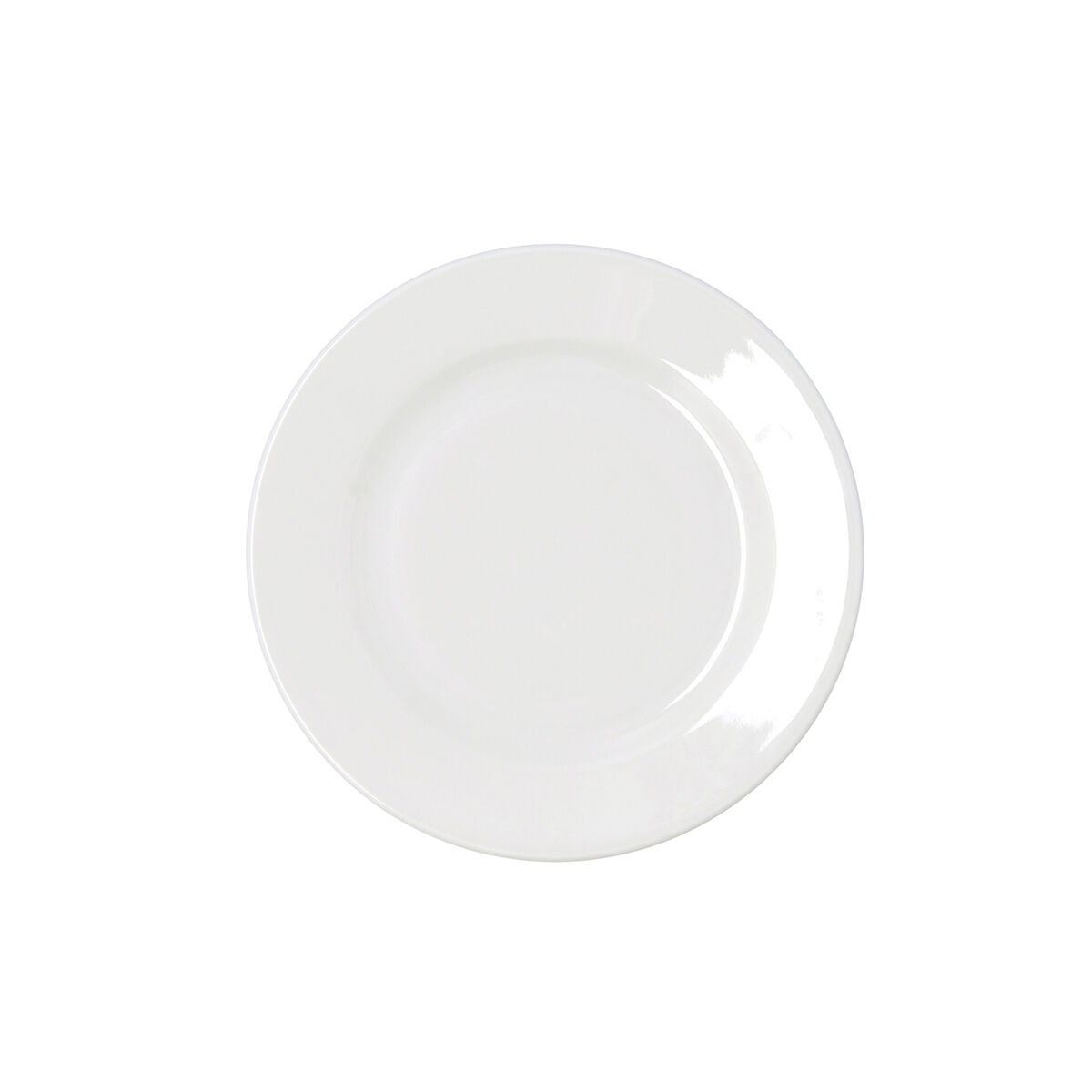 Flat Plate Bidasoa Serenity Hydrozero White Ceramic  21 cm (6 Units)