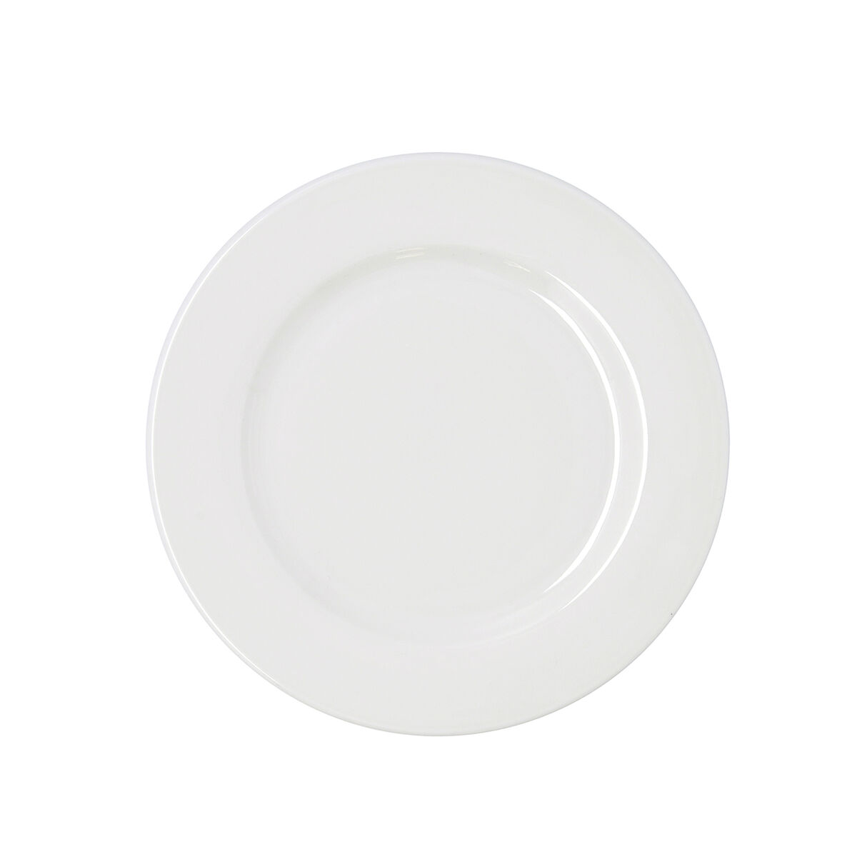 Flat Plate Bidasoa Serenity Hydrozero White Ceramic  25 cm (6 Units)
