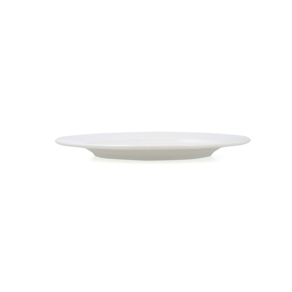 Flat Plate Bidasoa Serenity Hydrozero White Ceramic  25 cm (6 Units)
