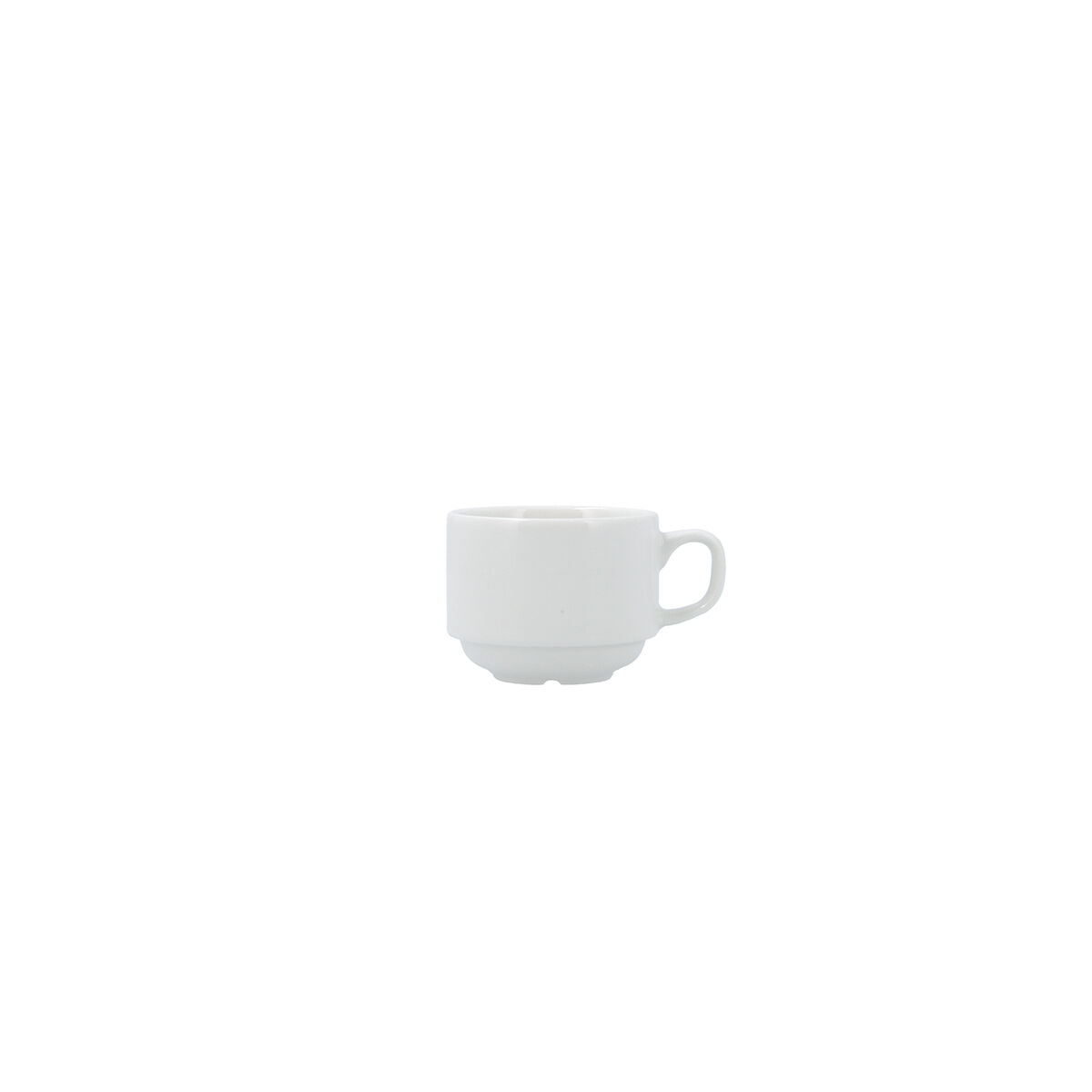 Tea and coffee cup Bidasoa Serenity Hydrozero White Ceramic 90 ml (12 Units)