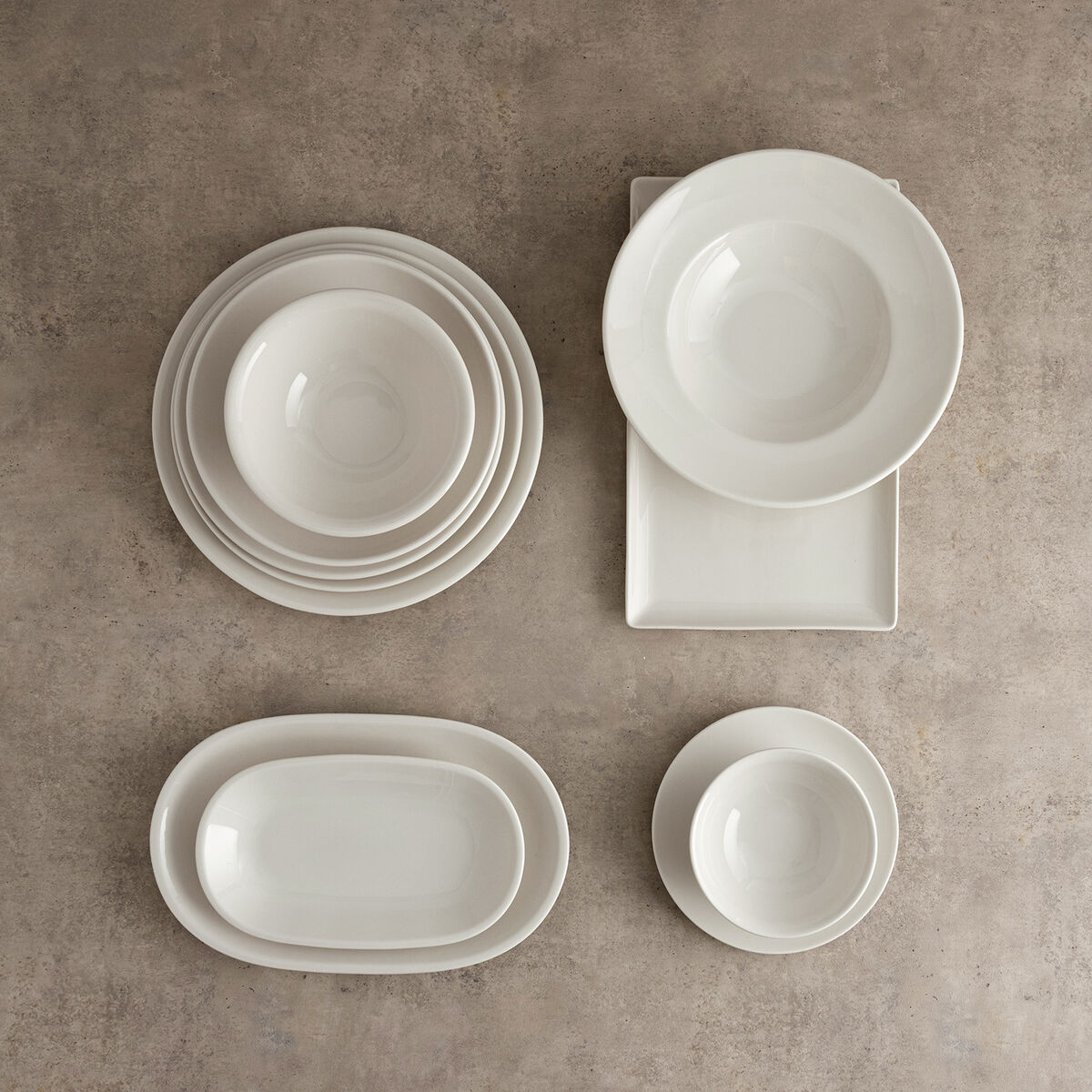 Snack tray Bidasoa Serenity Hydrozero White  20 cm (6 Units)