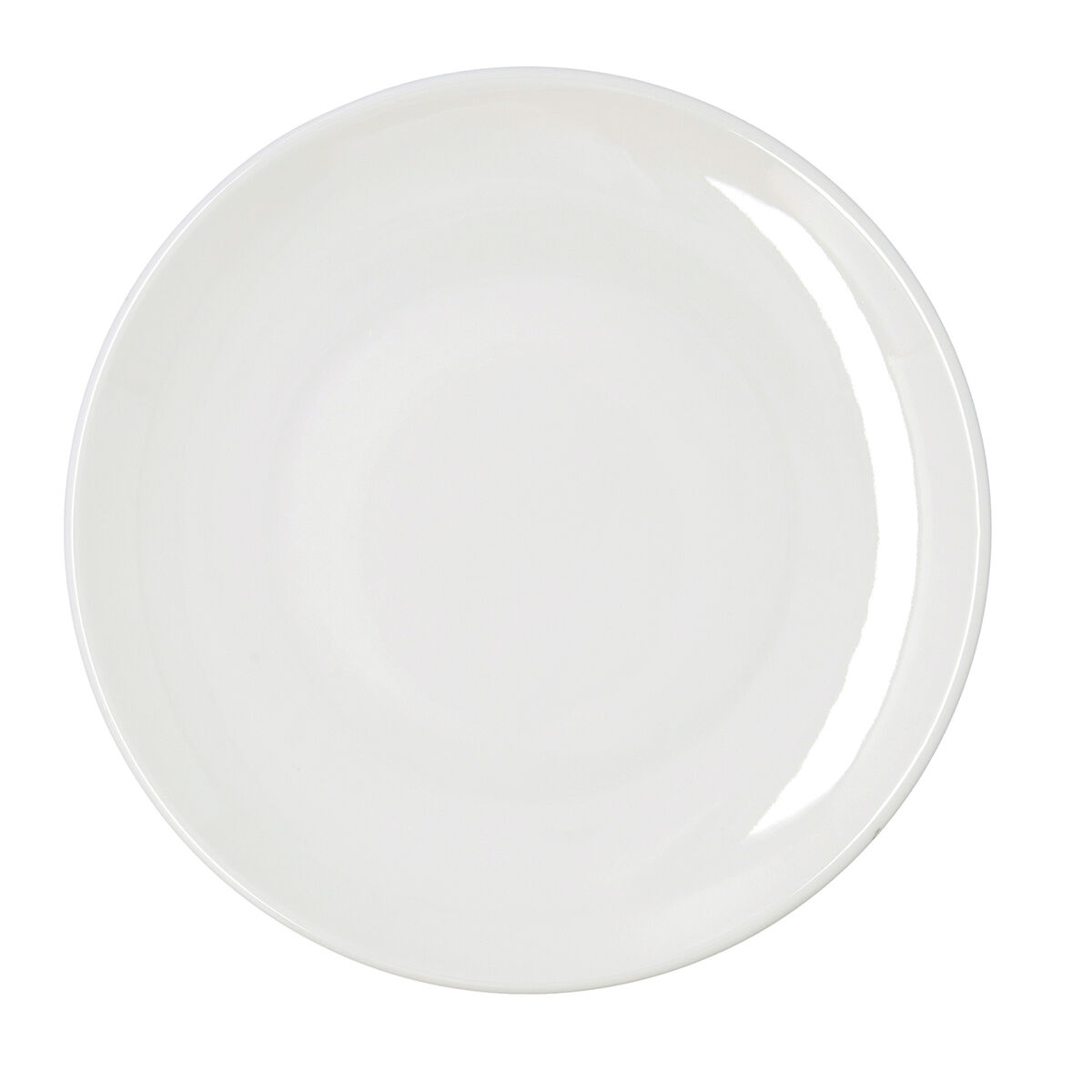Flat Plate Bidasoa Harmony Hydrozero White Ceramic  30 cm (6 Units)