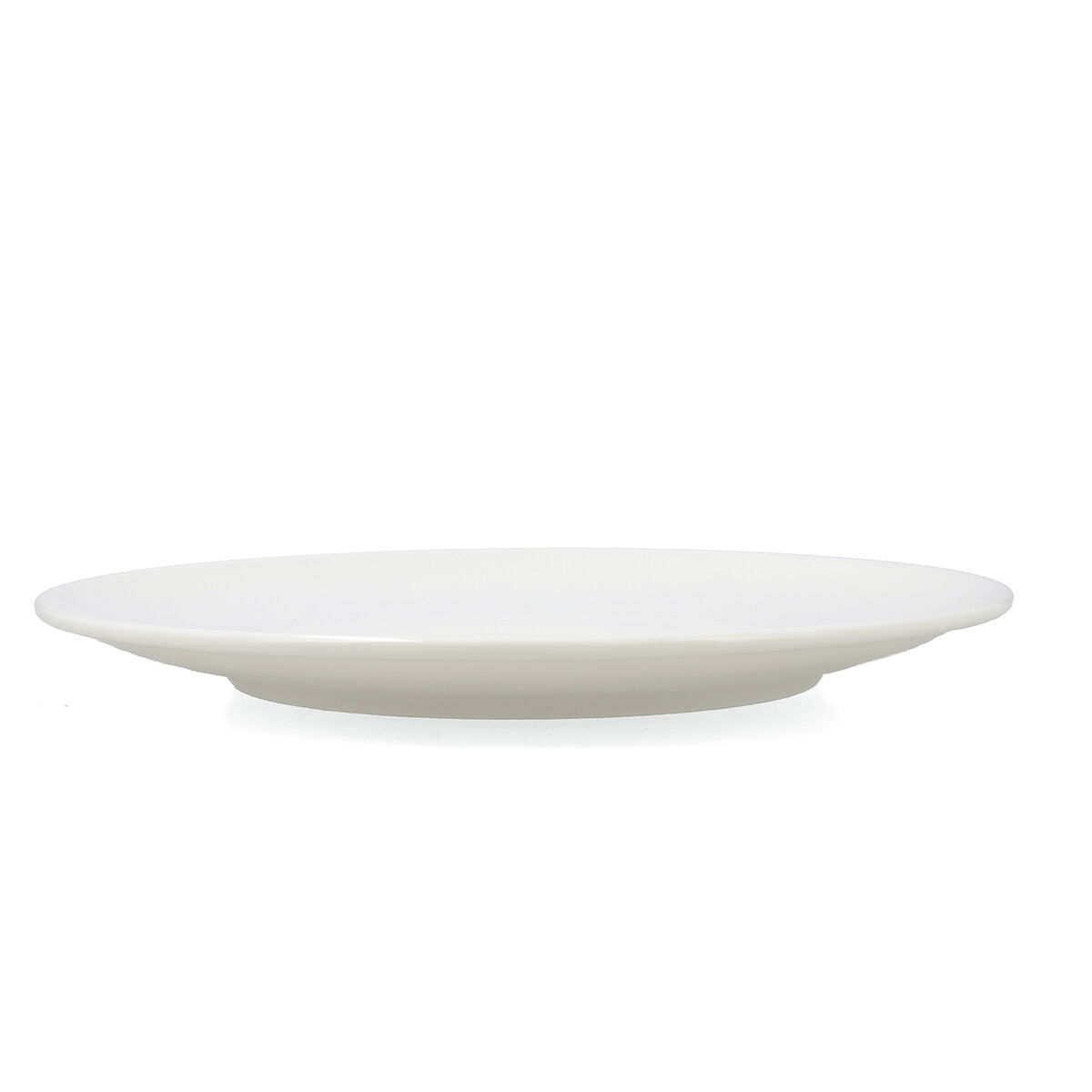 Flat Plate Bidasoa Harmony Hydrozero White Ceramic  30 cm (6 Units)