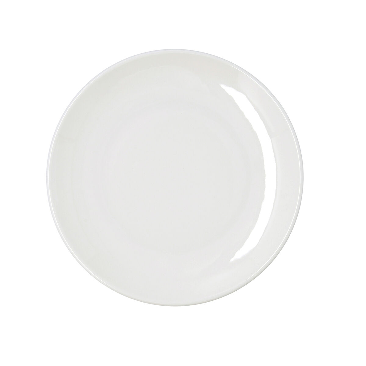Flat Plate Bidasoa Harmony Hydrozero White Ceramic  25 cm (6 Units)