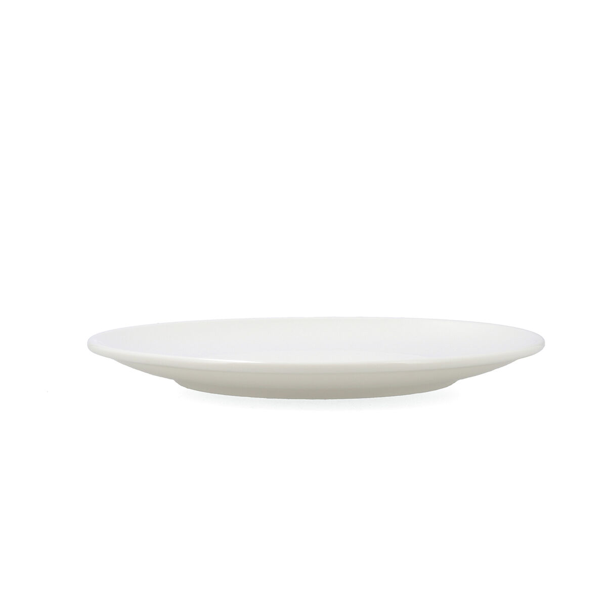 Flat Plate Bidasoa Harmony Hydrozero White Ceramic  25 cm (6 Units)