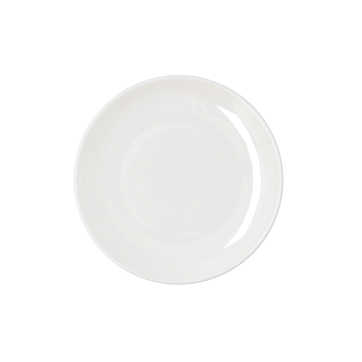 Flat Plate Bidasoa Harmony Hydrozero White Ceramic  21 cm (6 Units)