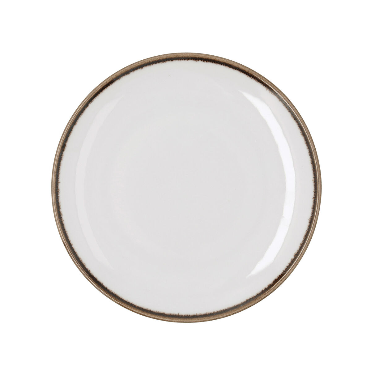 Flat Plate Bidasoa Orion Hydrozero White Ceramic  25 cm (6 Units)