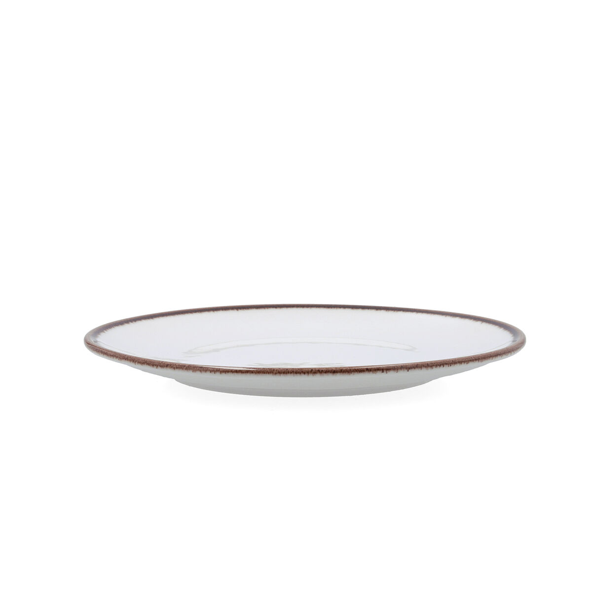 Flat Plate Bidasoa Orion Hydrozero White Ceramic  25 cm (6 Units)