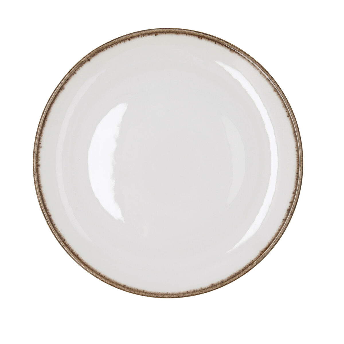 Flat Plate Bidasoa Orion Hydrozero White Ceramic  27 cm (6 Units)