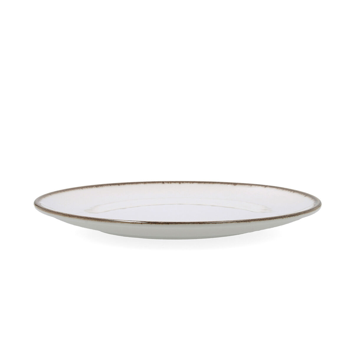 Flat Plate Bidasoa Orion Hydrozero White Ceramic  27 cm (6 Units)