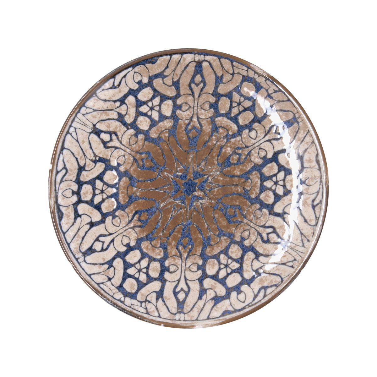 Flat Plate Bidasoa Deneb Hydrozero Brown Ceramic  27 cm (6 Units)