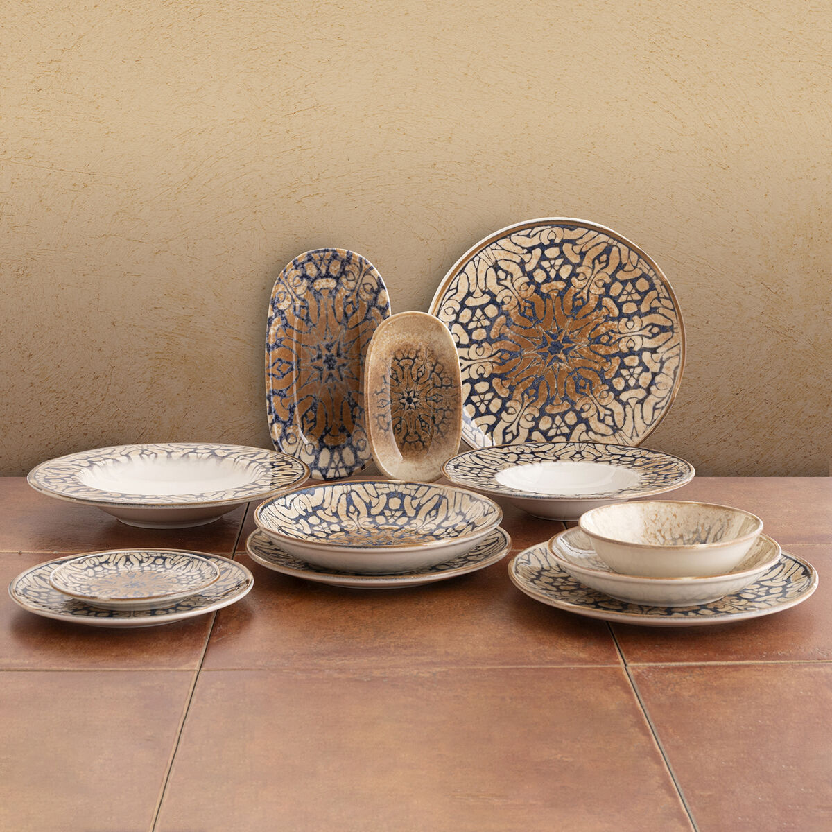 Plate Bidasoa Deneb Hydrozero Brown Ceramic  15 cm Bread (6 Units)