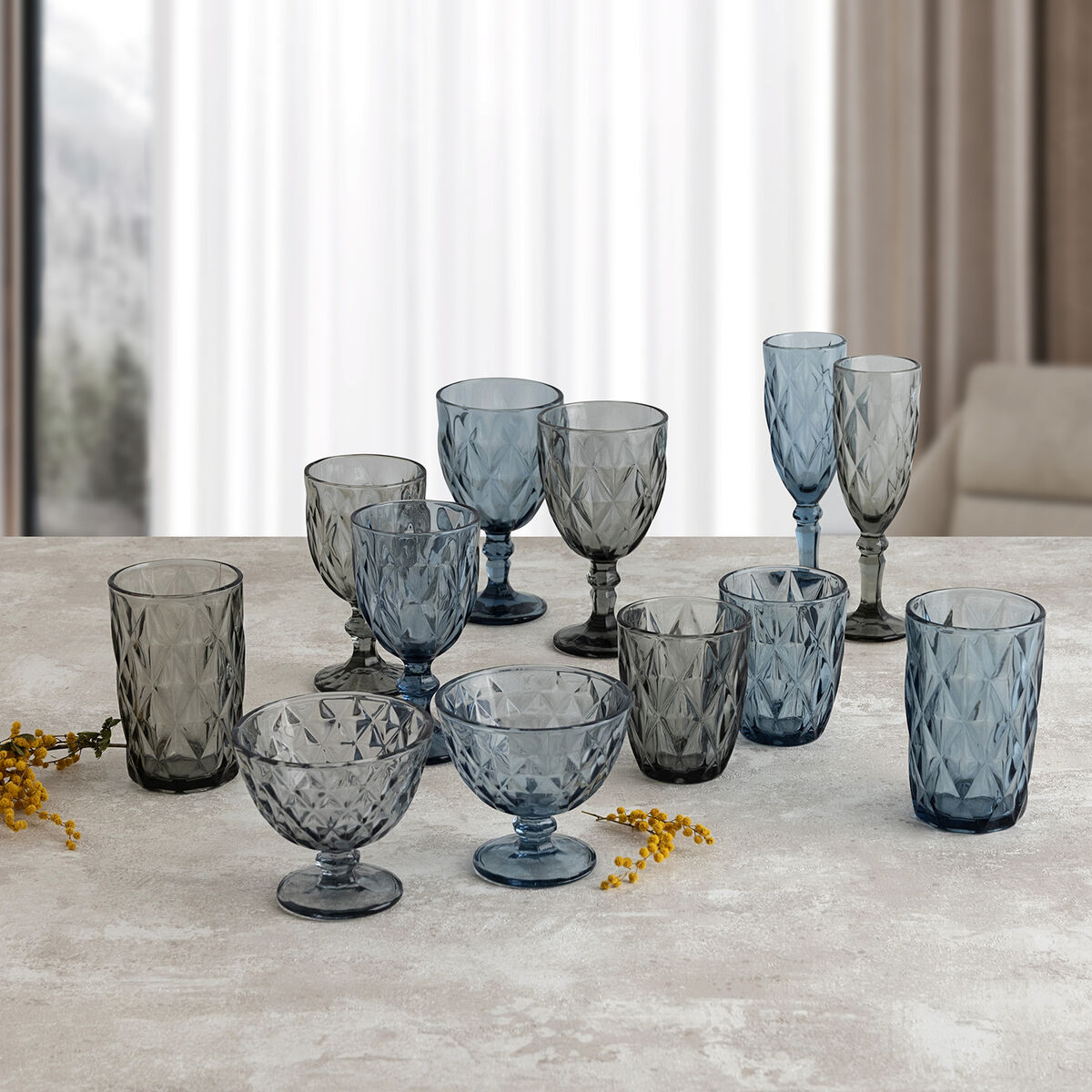 Ice Cream and Milk Shake Glass Quid Maia Grey Glass 300 ml (6 Units)