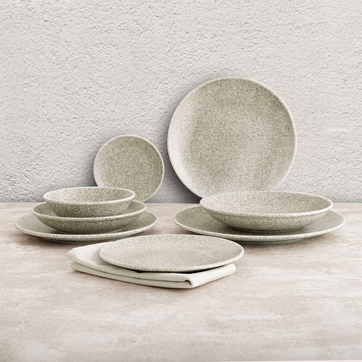 Plate Bidasoa Element Hydrozero Beige Ceramic  15 cm Bread (6 Units)