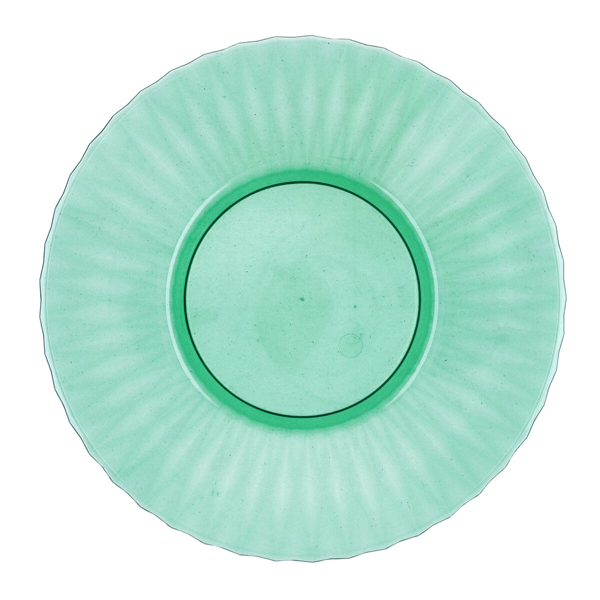 Flat Plate Quid Iris Green Plastic  26 cm (12 Units)