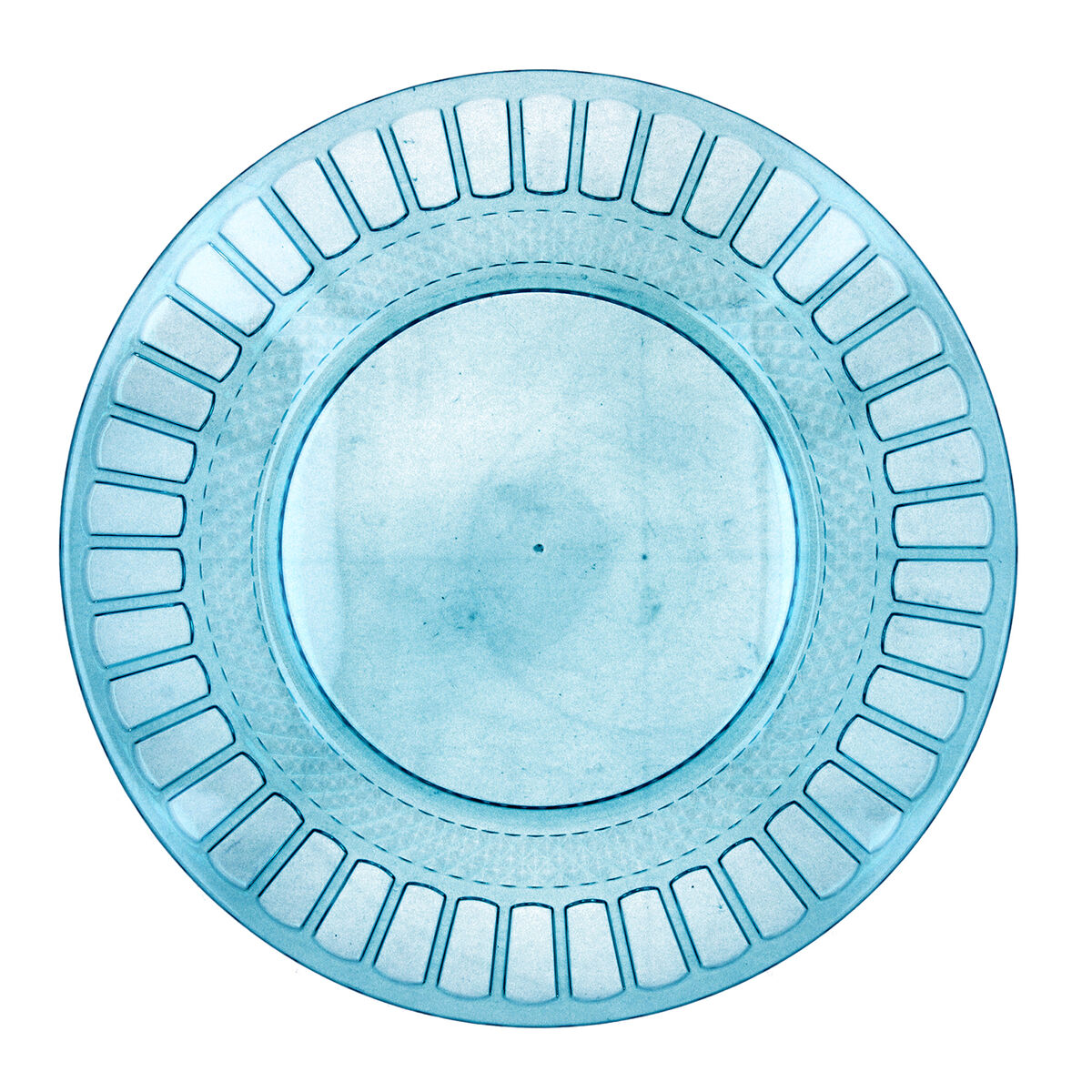 Flat Plate Quid Gaia Turquoise Plastic  26 cm (12 Units)