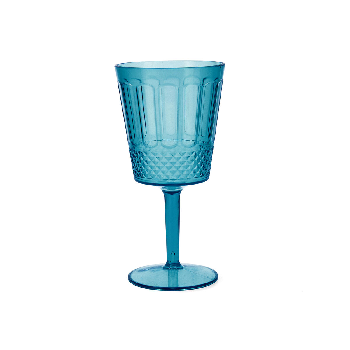 Wineglass Quid Gaia Turquoise Plastic 350 ml (12 Units)
