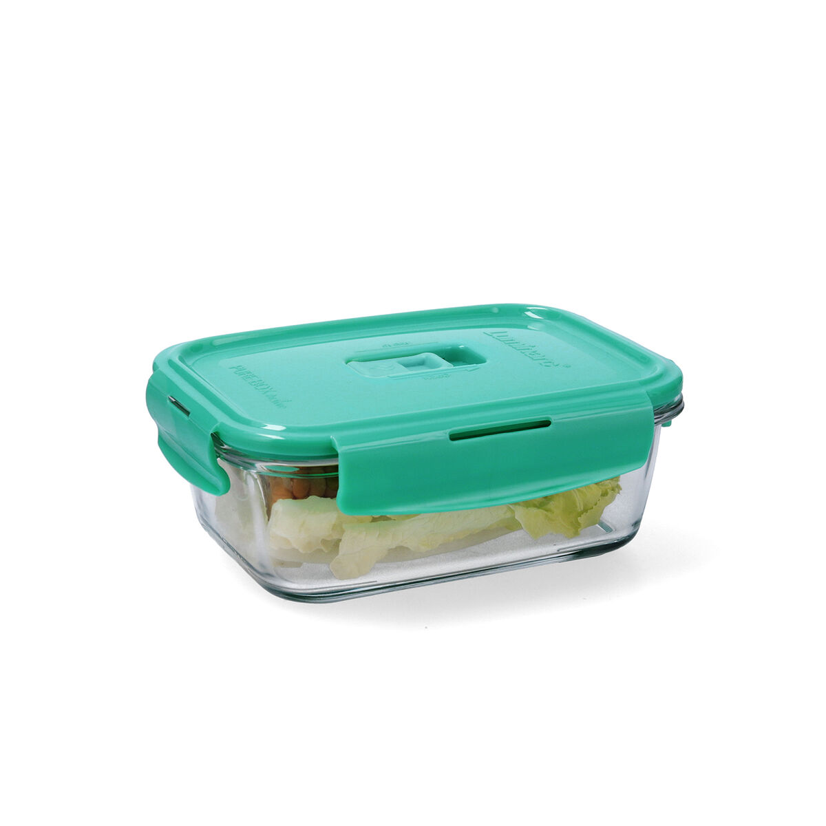 Hermetic Lunch Box Luminarc Turquesa Turquoise Glass 820 ml (6 Units)