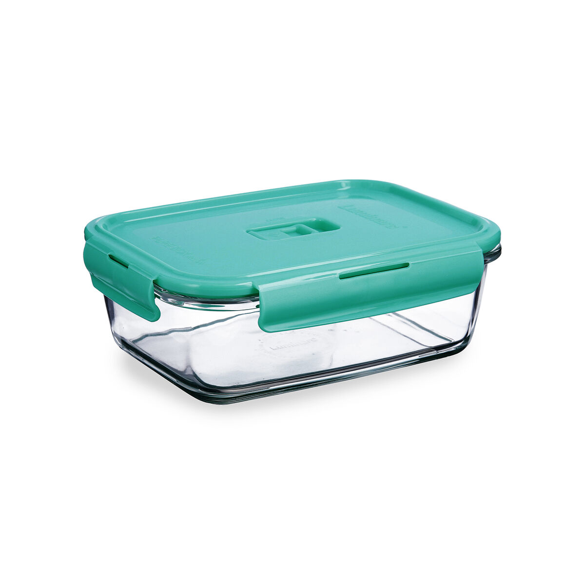 Hermetic Lunch Box Luminarc Turquesa Turquoise Glass 1,22 L (6 Units)