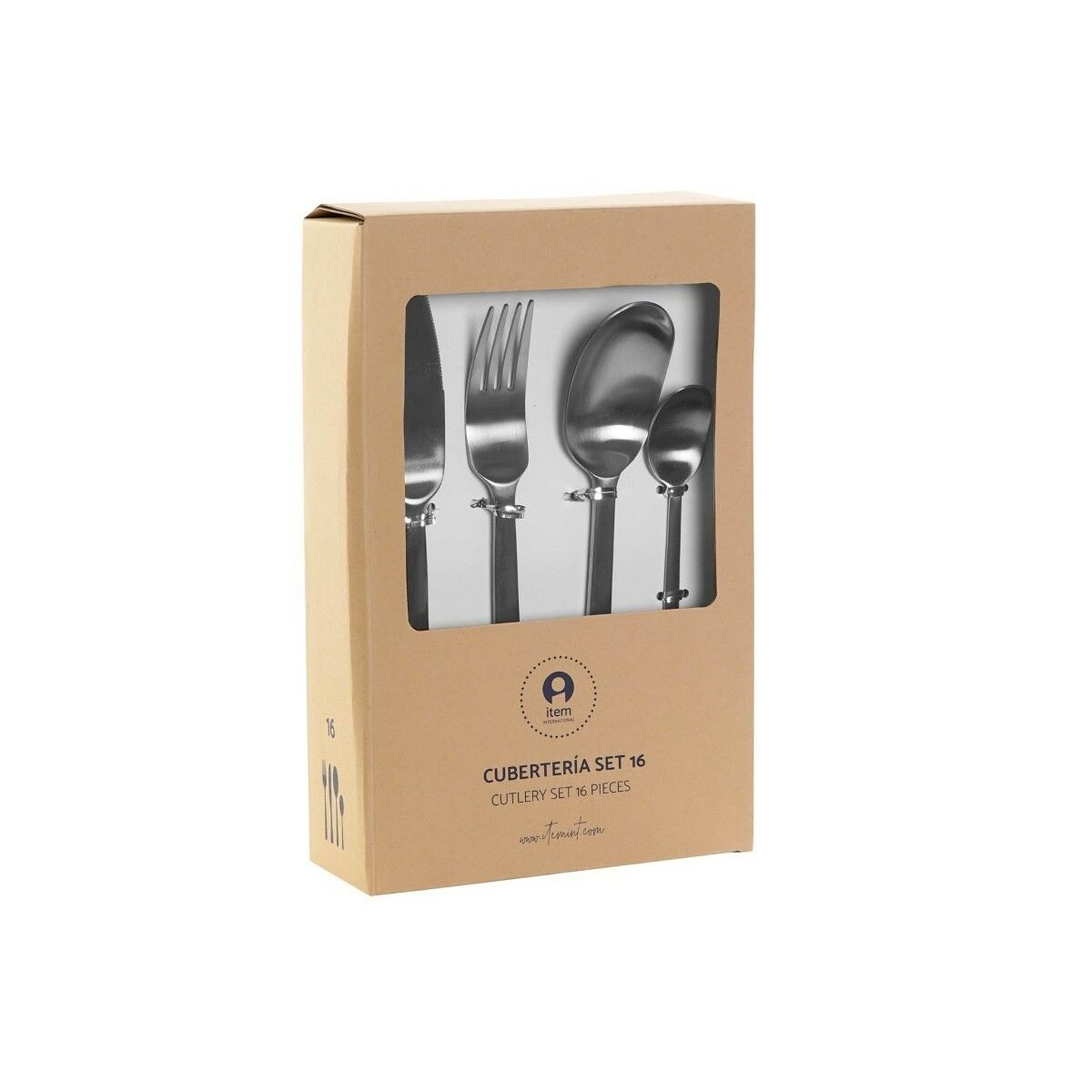 Cutlery DKD Home Decor Golden Silver Stainless steel 16 Pieces 6 x 2 x 22,8 cm Cutlery DKD Home Decor Golden Silver Stainless steel 16 Pieces 6 x 2 x 22,8 cm