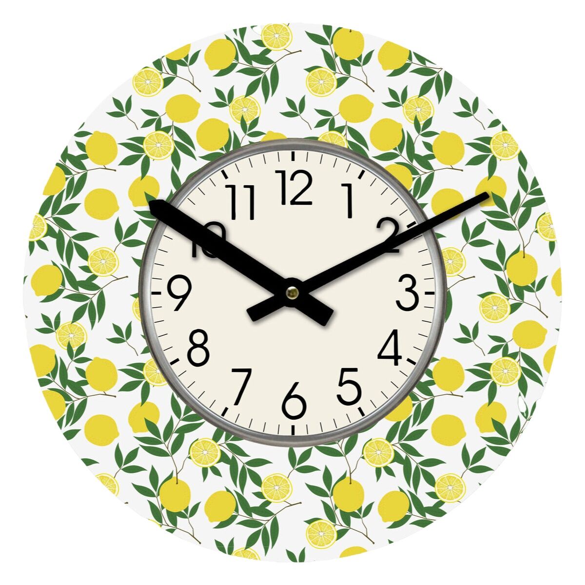 Wall Clock Versa Wood Lemon 4 x 30 x 30 cm