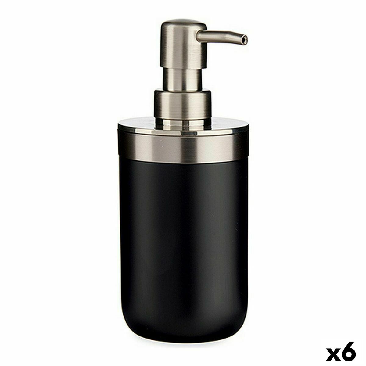 Soap Dispenser Berilo BP15-001-1 Black Silver Stainless steel Plastic 350 ml (6 Units) Soap Dispenser Berilo BP15-001-1 Black Silver Stainless steel Plastic 350 ml (6 Units)