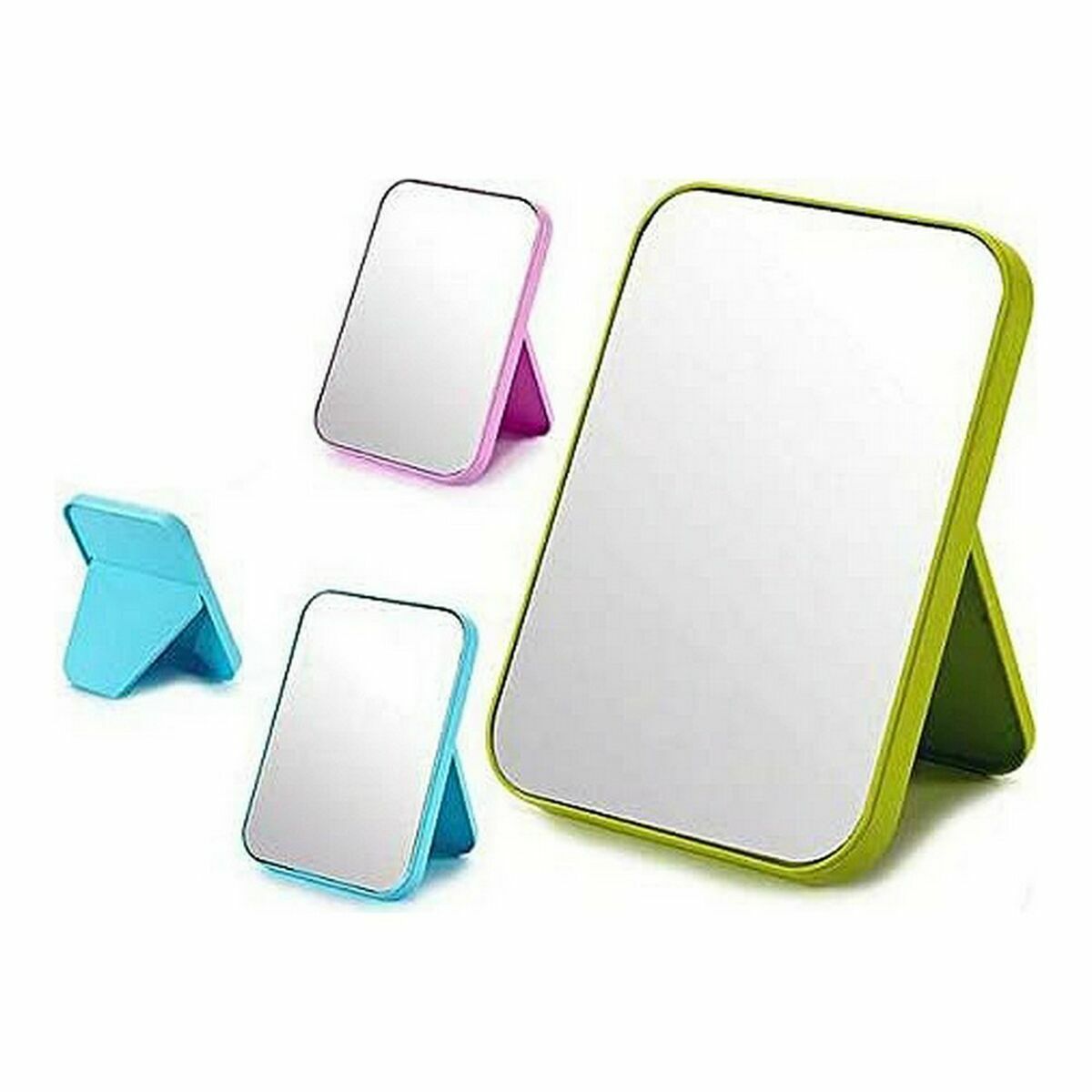 Mirror with Mounting Bracket Berilo 48730 polypropylene 11 x 9,5 x 14 cm (12 Units)