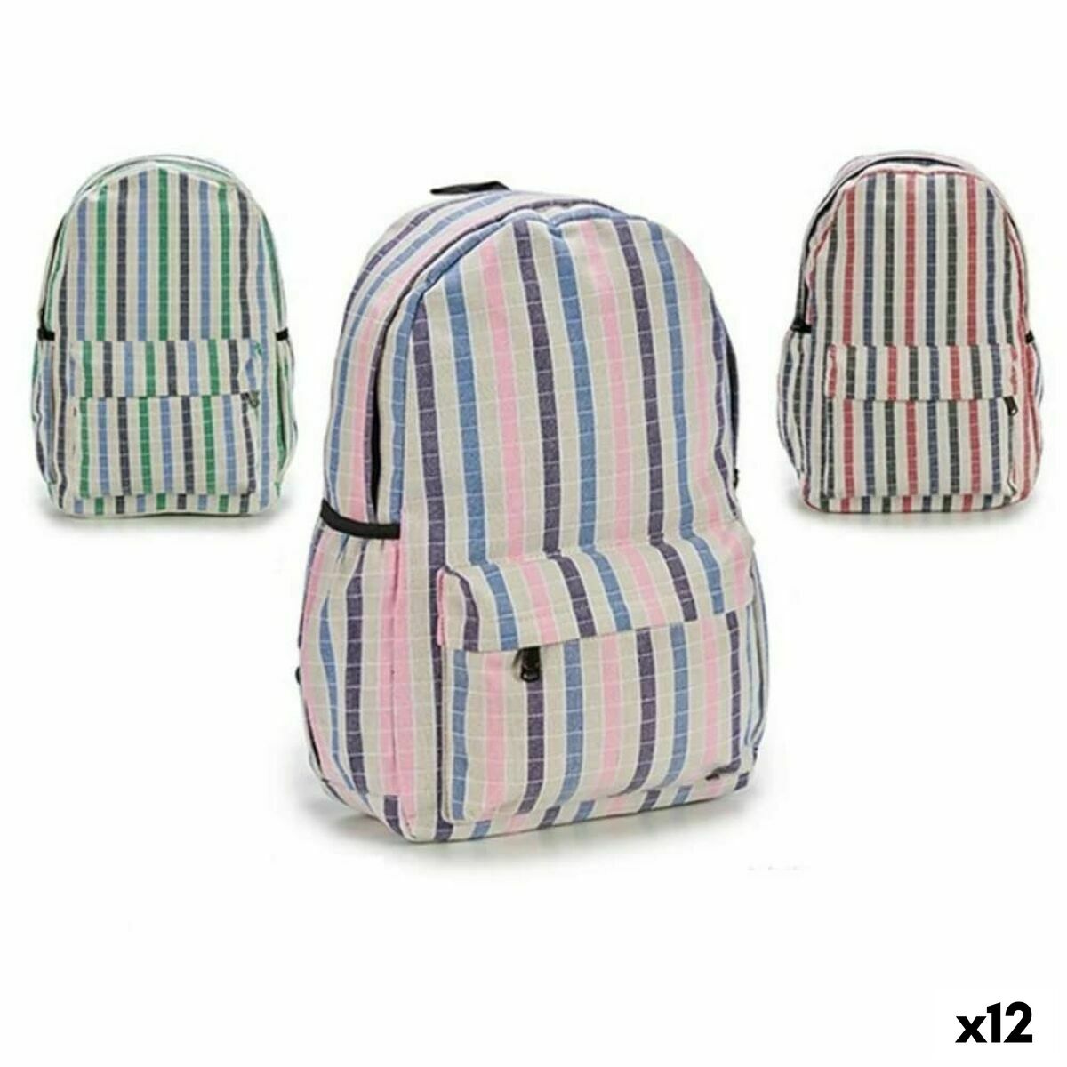 School Bag Pincello AR1903643 Multicolour 13 x 45 x 31 cm Stripes (12 Units) School Bag Pincello AR1903643 Multicolour 13 x 45 x 31 cm Stripes (12 Units)