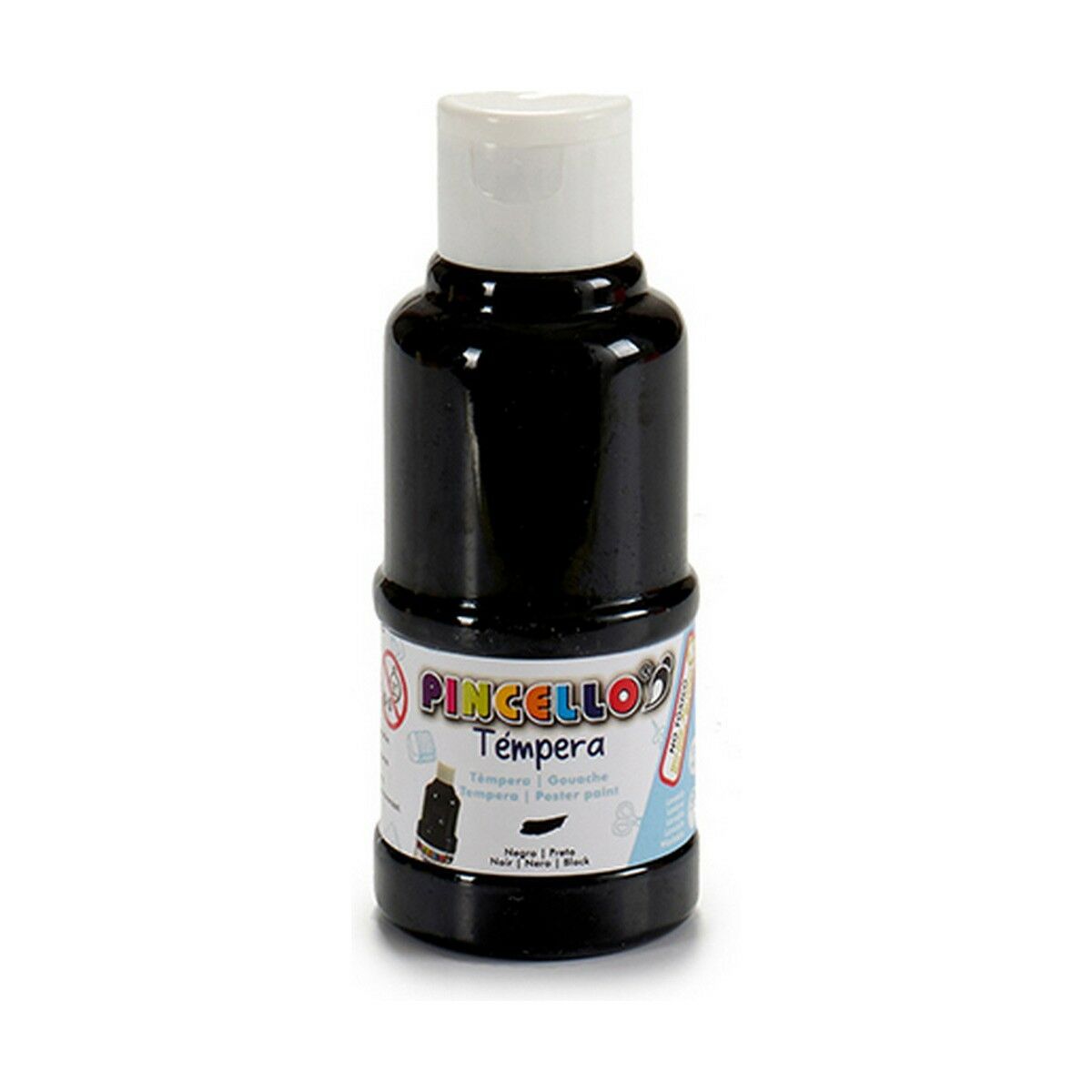 Tempera Pincello Black 120 ml (12 Units) Tempera Pincello Black 120 ml (12 Units)