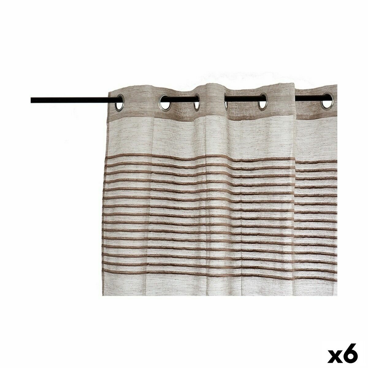 Curtain Stripes Brown 6 Units (140 x 0,1 x 260 cm) Curtain Stripes Brown 6 Units (140 x 0,1 x 260 cm)