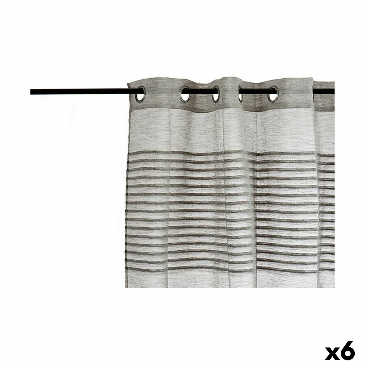 Curtain Stripes Dark grey 6 Units (140 x 0,1 x 260 cm) Curtain Stripes Dark grey 6 Units (140 x 0,1 x 260 cm)