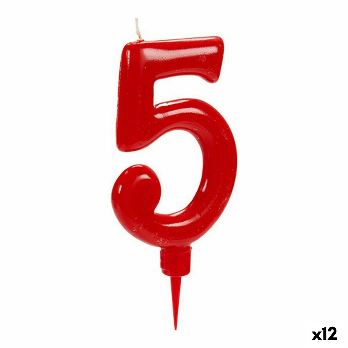 Candle Birthday Number 5 Red (12 Units) Candle Birthday Number 5 Red (12 Units)