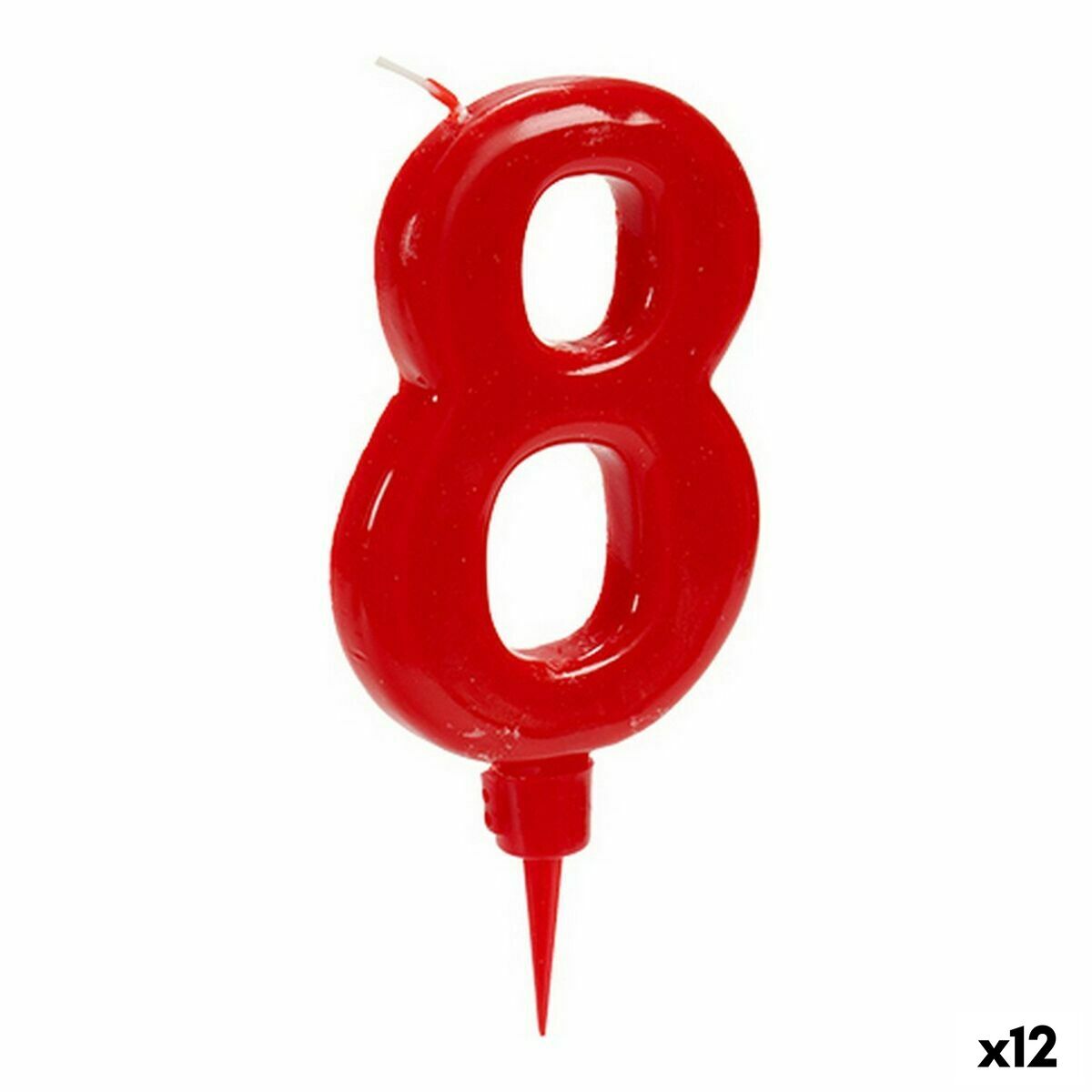 Candle Red Birthday Number 8 (12 Units) Candle Red Birthday Number 8 (12 Units)
