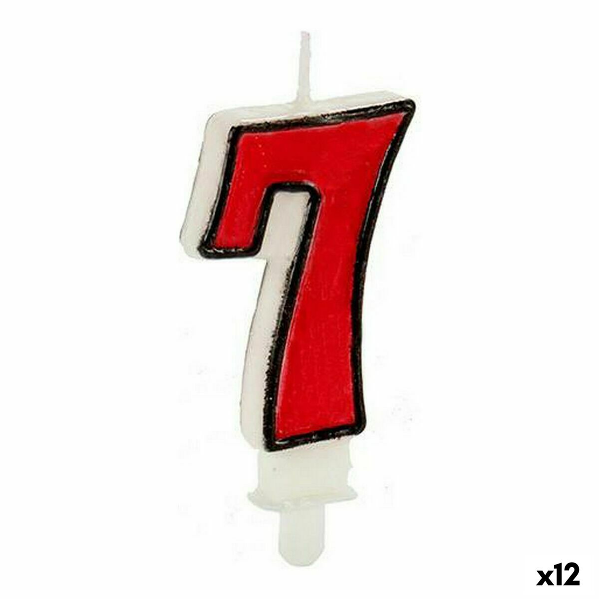 Candle Birthday White Red (12 Units) Candle Birthday White Red (12 Units)