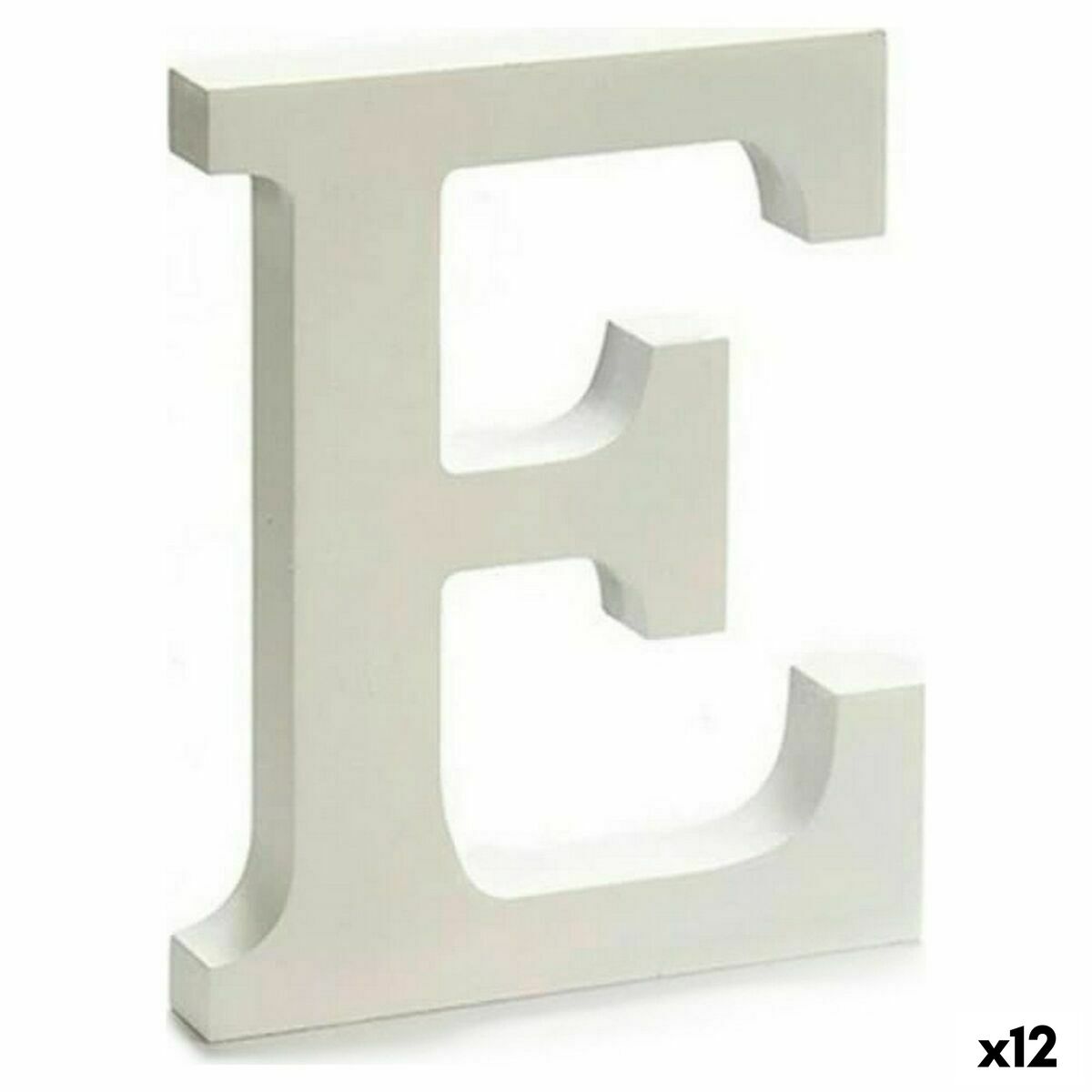 Letter Pincello E White 1,8 x 21 x 17 cm (12 Units) Letter Pincello E White 1,8 x 21 x 17 cm (12 Units)