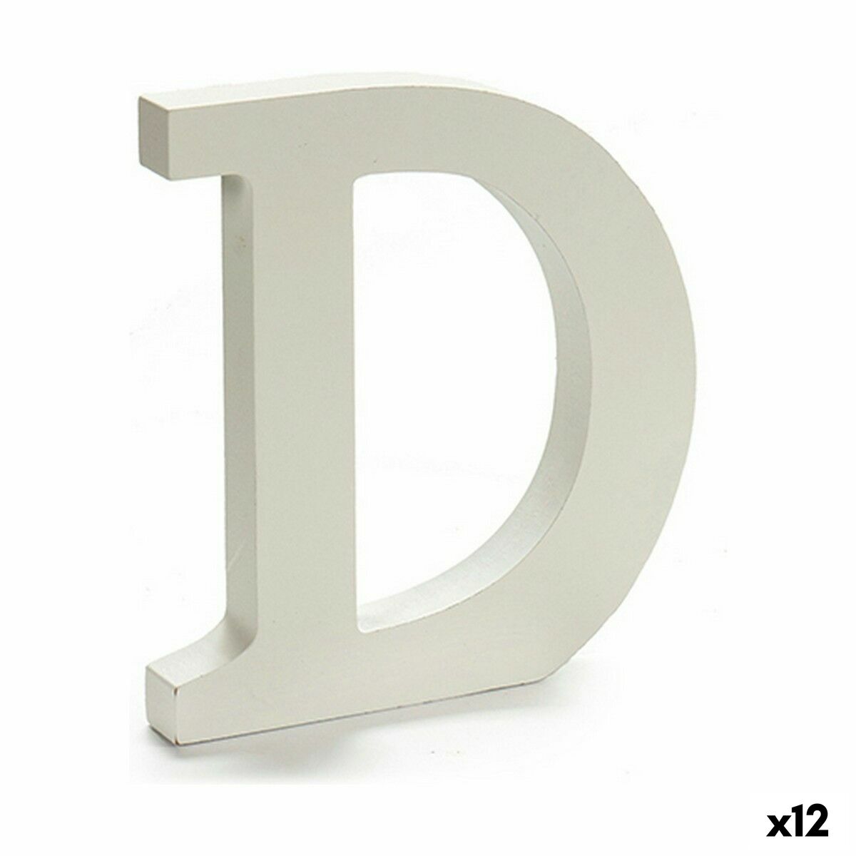 Letter Pincello D White 1,8 x 21 x 17 cm (12 Units) Letter Pincello D White 1,8 x 21 x 17 cm (12 Units)