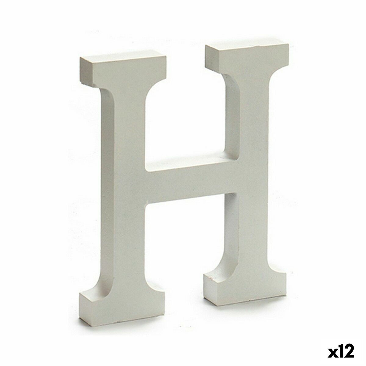 Letter Pincello H White 1,8 x 21 x 17 cm (12 Units) Letter Pincello H White 1,8 x 21 x 17 cm (12 Units)