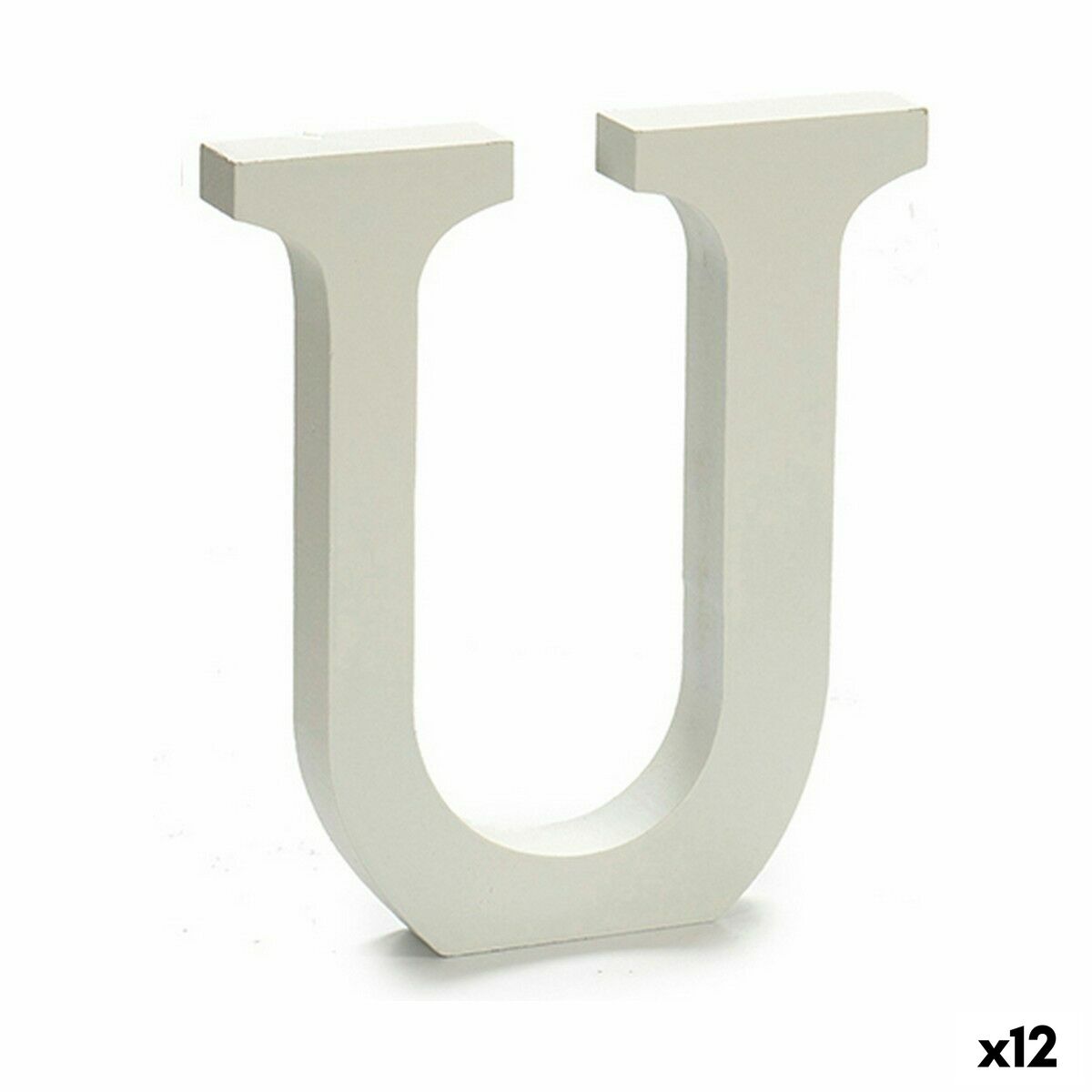 Letter Pincello U White 1,8 x 21 x 17 cm (12 Units) Letter Pincello U White 1,8 x 21 x 17 cm (12 Units)