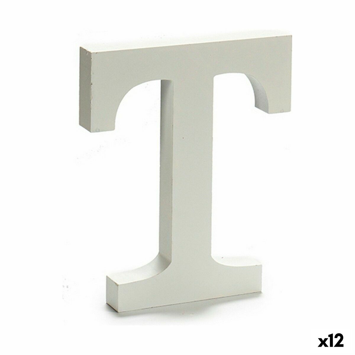 Letter Pincello T White 1,8 x 21 x 17 cm (12 Units) Letter Pincello T White 1,8 x 21 x 17 cm (12 Units)