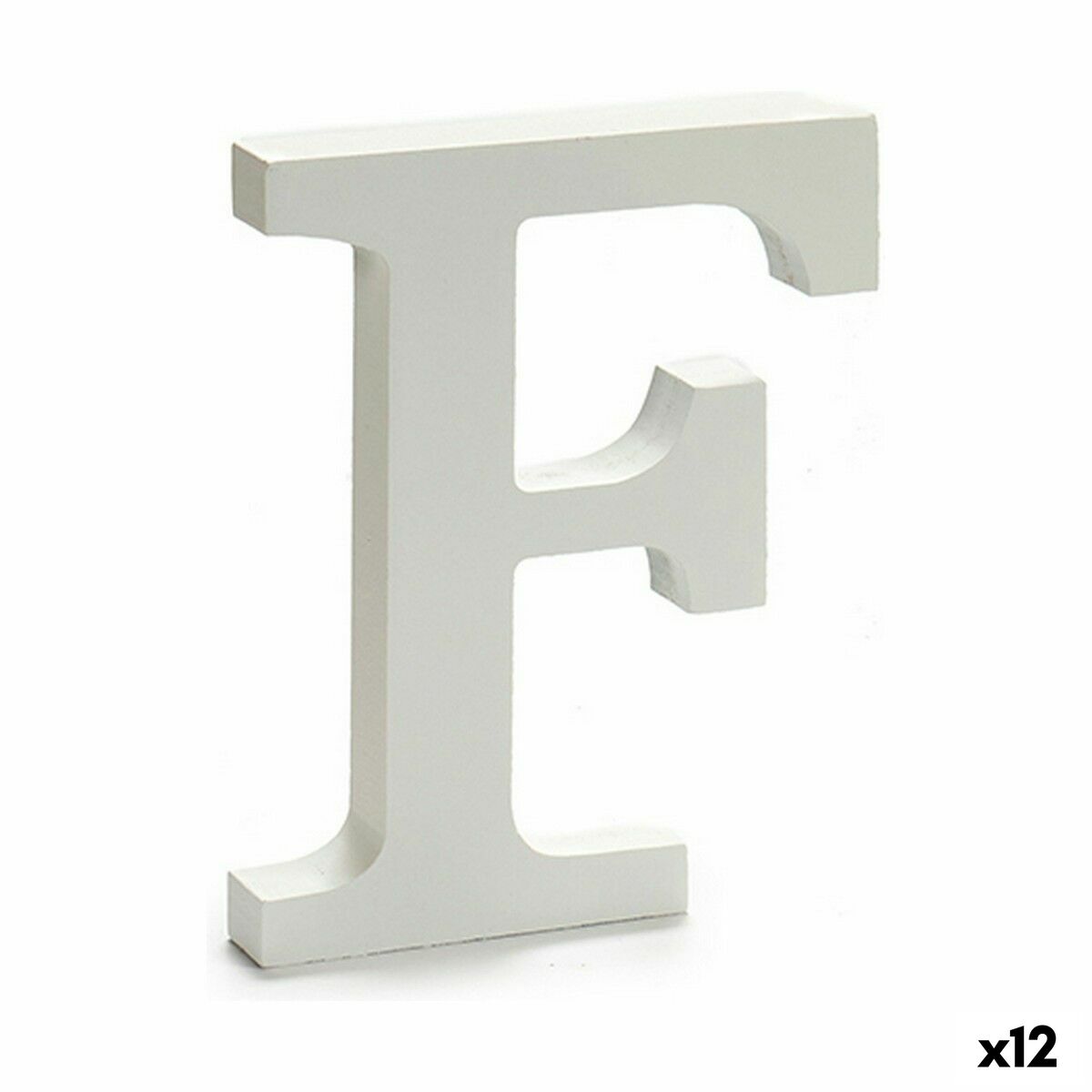 Letter Pincello F White 1,8 x 21 x 17 cm (12 Units)