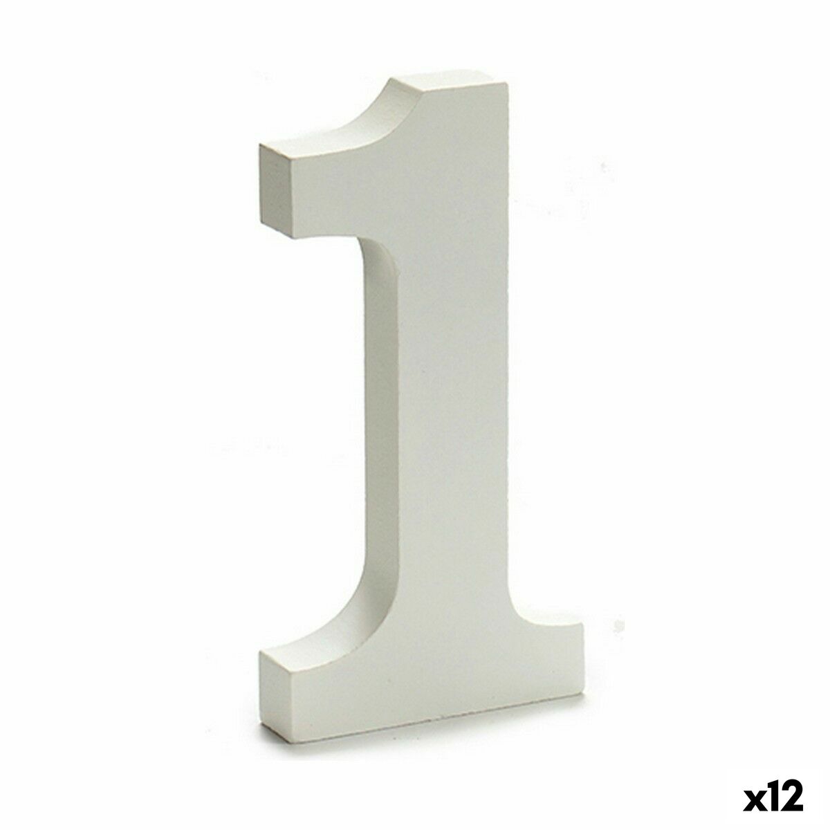 Number Pincello 1 White 1,8 x 21 x 17 cm (12 Units) Number Pincello 1 White 1,8 x 21 x 17 cm (12 Units)