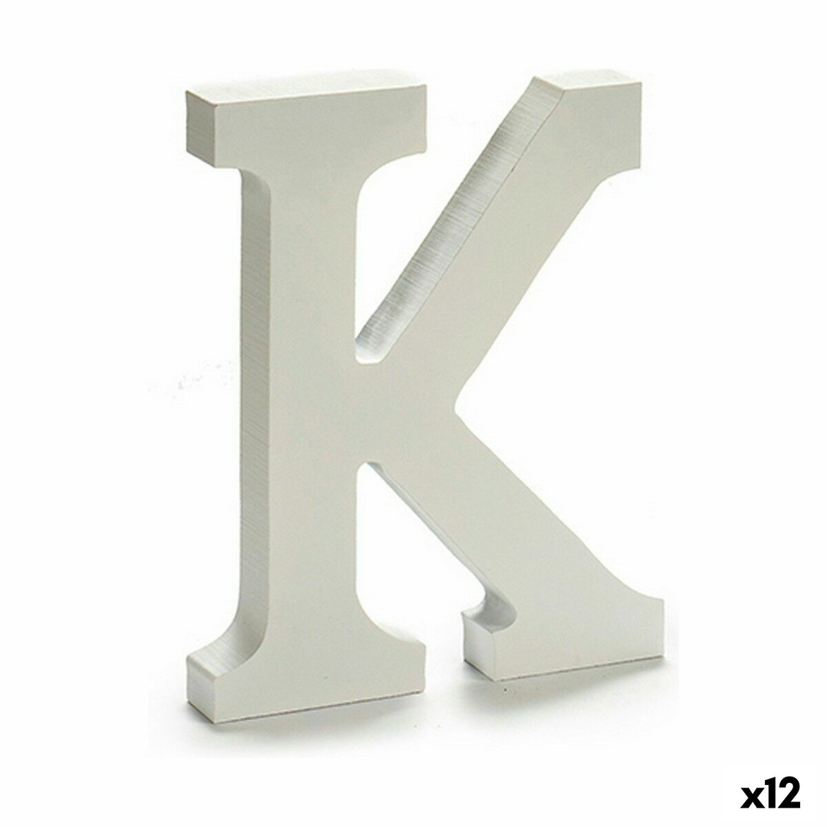 Letter Pincello K White 1,8 x 21 x 17 cm (12 Units) Letter Pincello K White 1,8 x 21 x 17 cm (12 Units)