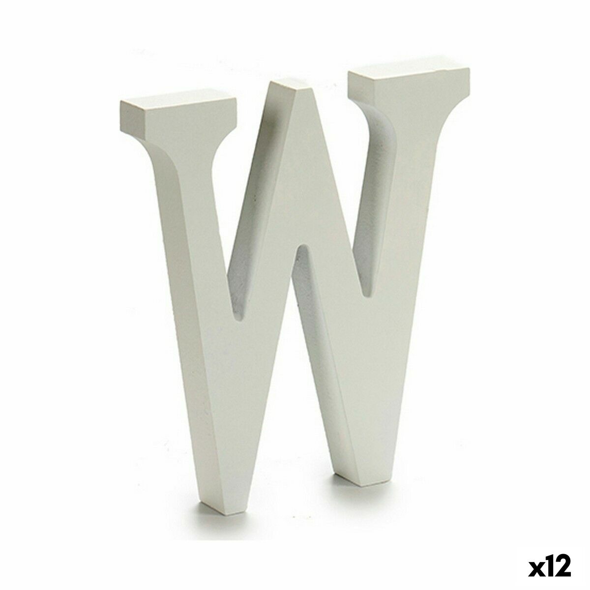 Letter Pincello W White 1,8 x 21 x 17 cm (12 Units) Letter Pincello W White 1,8 x 21 x 17 cm (12 Units)